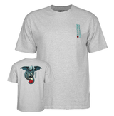 Powell T-Shirt Dragon Skull Ss Gray