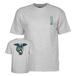 Powell T-Shirt Dragon Skull Ss Gray