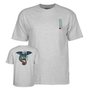 Powell T-Shirt Dragon Skull Ss Gray