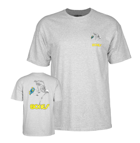 Powell T-Shirt Skateboard Skeleton Ss Gray