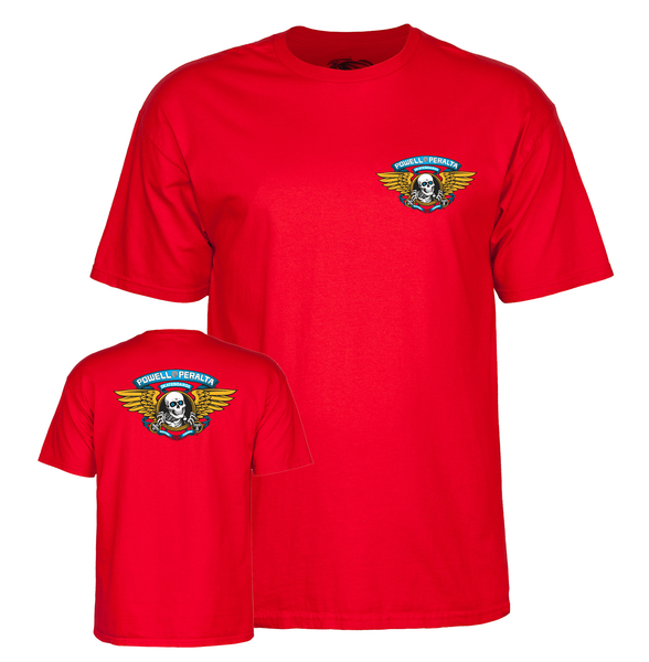 Powell T-Shirt Winged Ripper Ss Red