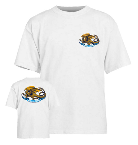 Powell T-Shirt Oval Dragon Ss White