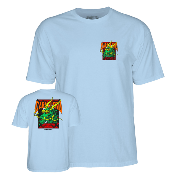 Powell T-Shirt Cab Street Dragon Ss Powder Blue