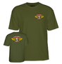 Powell T-Shirt Winged Ripper Ss Military Green