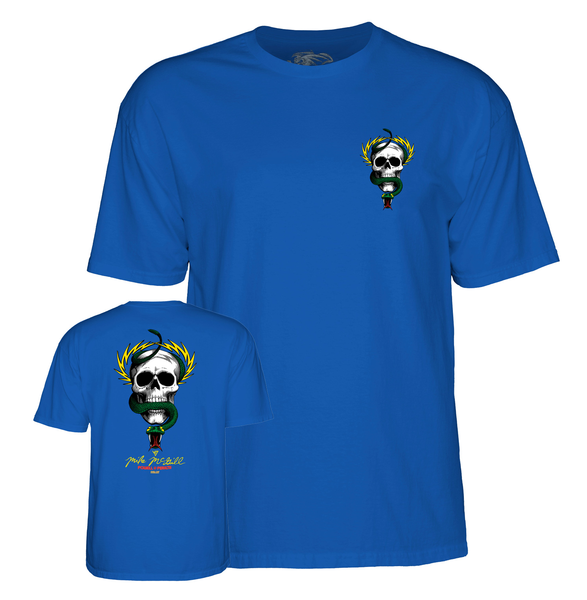 Powell T-Shirt Mcgill Skull & Snake Ss Royal Blue