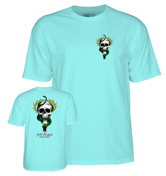 Powell T-Shirt Mcgill Skull & Snake Ss Celedon