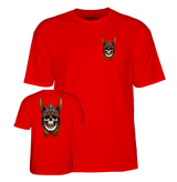 Powell T-Shirt Andy Anderson Skull Ss Red