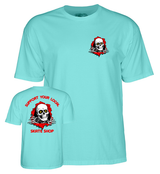 Powell T-Shirt Support Your Local Skate Shop Ss Teal