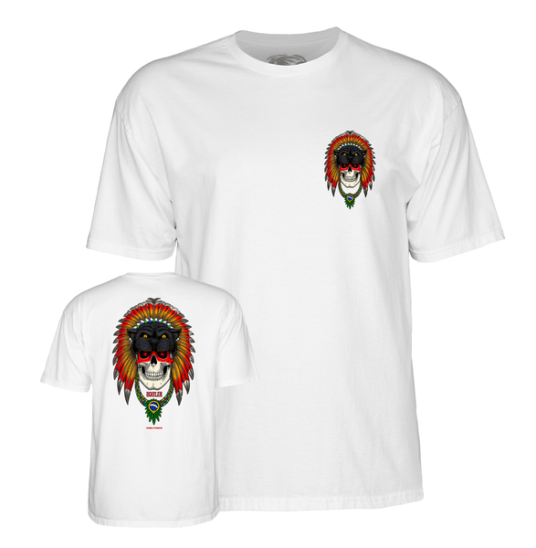 Powell T-Shirt Kelvin Hoefler Skull Ss White
