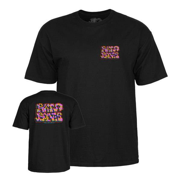 Powell T-Shirt Rat Bones Graffiti Ss Black