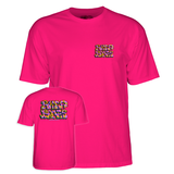 Powell T-Shirt Rat Bones Graffiti Ss Hot Pink