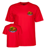 Powell T-Shirt Youth Oval Dragon Ss Red