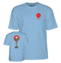 Powell T-Shirt Tucking Skeleton Ss Baby Blue