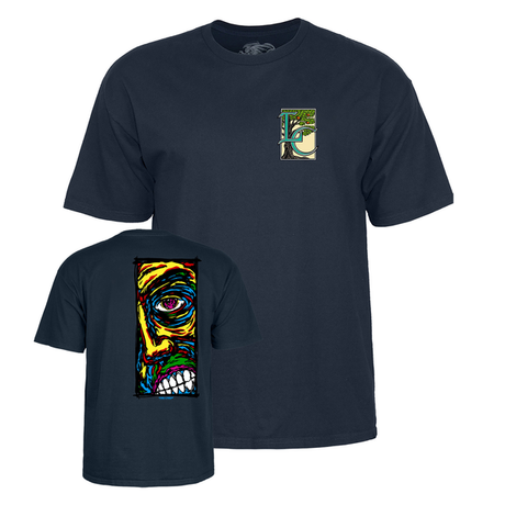 Powell T-Shirt Lance Conklin Face Ss Navy