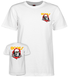 Powell T-Shirt Youth Ripper Ss White