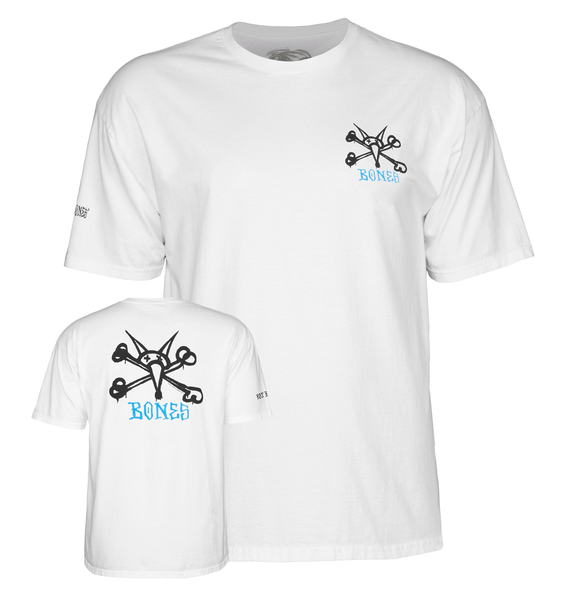 Powell T-Shirt Youth Rat Bones Ss White