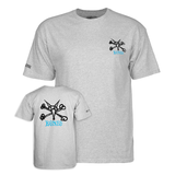 Powell T-Shirt Youth Rat Bones Ss Gray