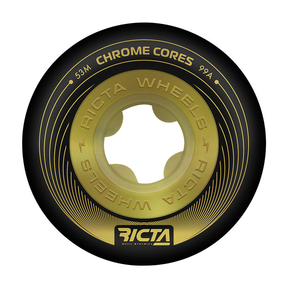 Ricta Wheels (Jeu De 4) 53Mm Chrome Core Black Gold 99A