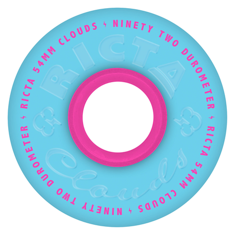 Ricta Wheels (Jeu De 4) 54Mm Clouds Blue Pink 92A