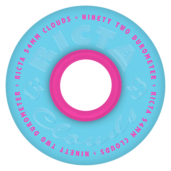 Ricta Wheels (Jeu De 4) 54Mm Clouds Blue Pink 92A