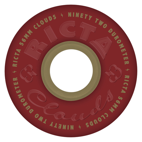 Ricta Wheels (Jeu De 4) 56Mm Clouds Maroon Gold 92A