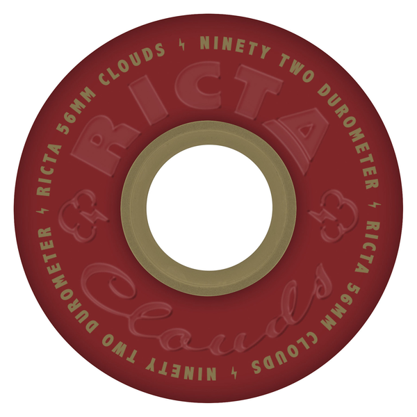 Ricta Wheels (Jeu De 4) 56Mm Clouds Maroon Gold 92A