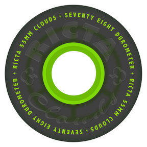 Ricta Wheels (Jeu De 4) 55Mm Clouds Transparent Blk Grn 78A