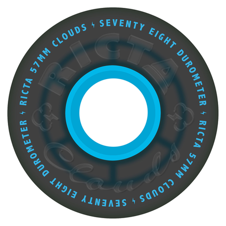 Ricta Wheels (Jeu De 4) 57Mm Clouds Transparent Blk Blue 78A
