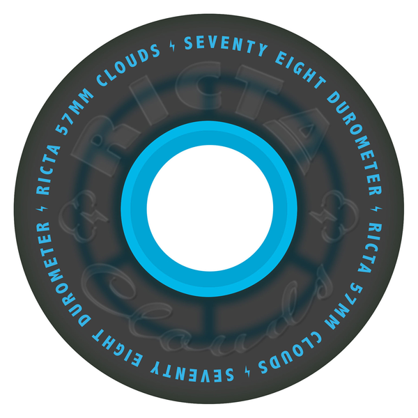 Ricta Wheels (Jeu De 4) 57Mm Clouds Transparent Blk Blue 78A