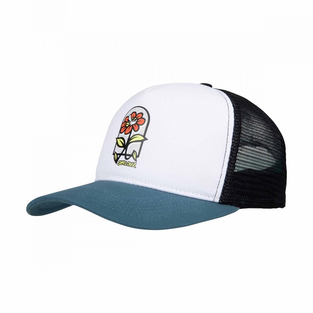 Casquette Santa Cruz Flower Guy Meshback White / Teal