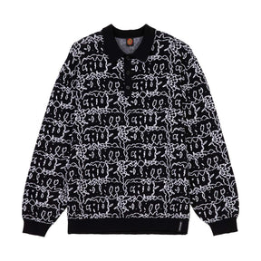 Sweat col rond Santa Cruz Donnie Knit Polo Black Web