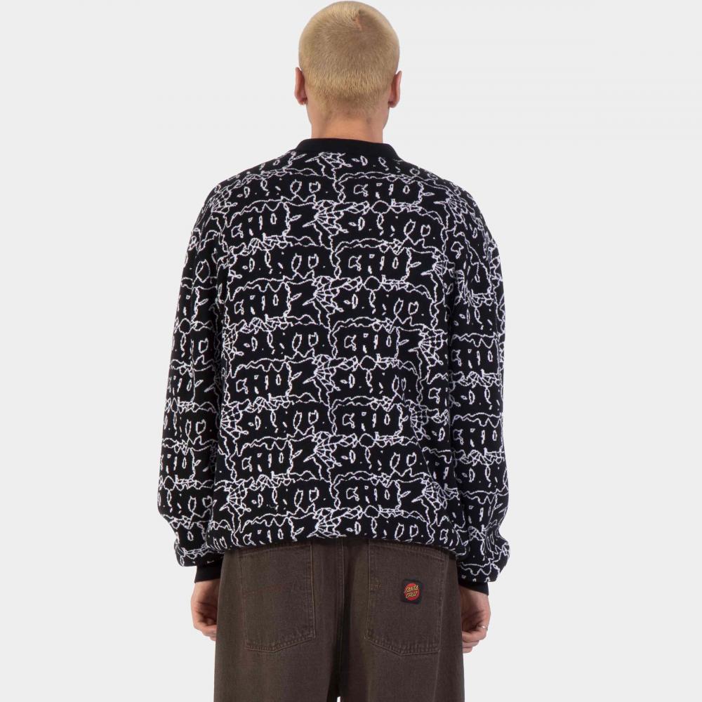 Sweat col rond Santa Cruz Donnie Knit Polo Black Web