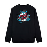 Sweat col rond Santa Cruz Grabke Exploding Dot Black