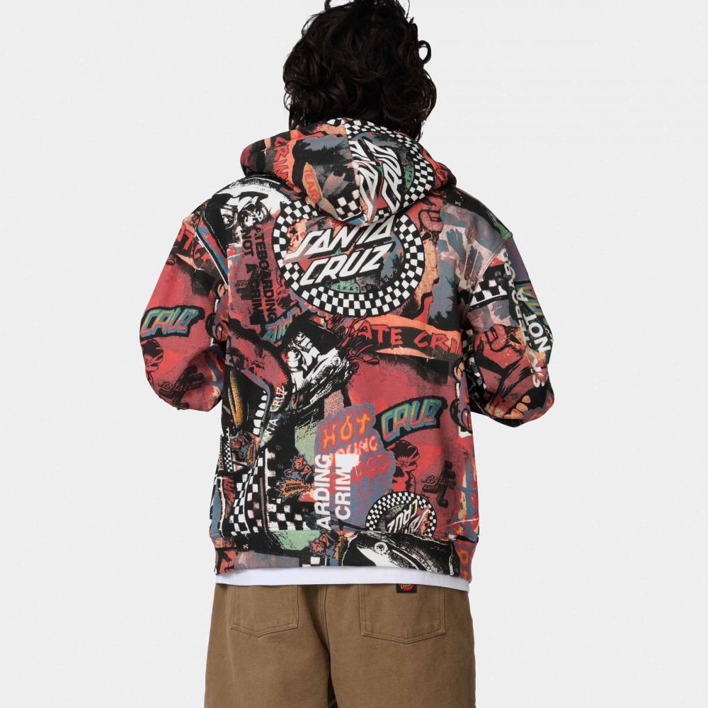 Santa Cruz Zip Hood (Eu) Collage Zip Hood