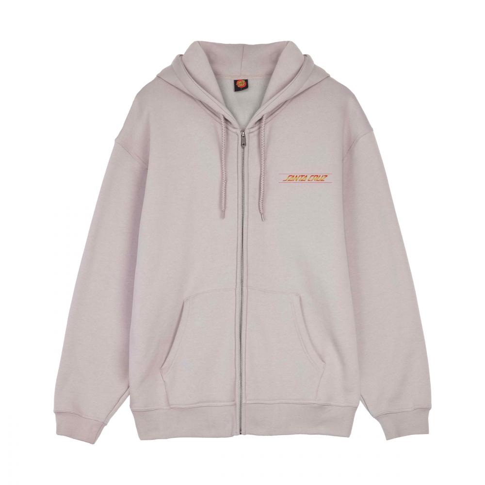 Sweat zippé à capuche Santa Cruz Classic Strip Fade Warm Grey