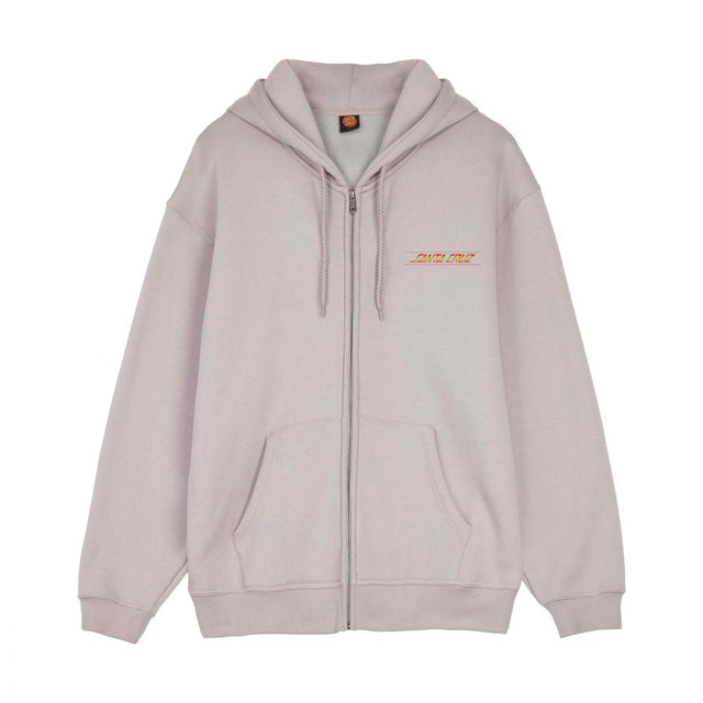 Sweat zippé à capuche Santa Cruz Classic Strip Fade Warm Grey