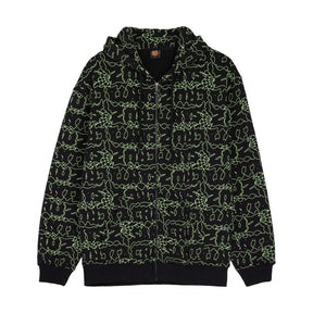 Sweat zippé à capuche Santa Cruz Punk Web Black / Green Web