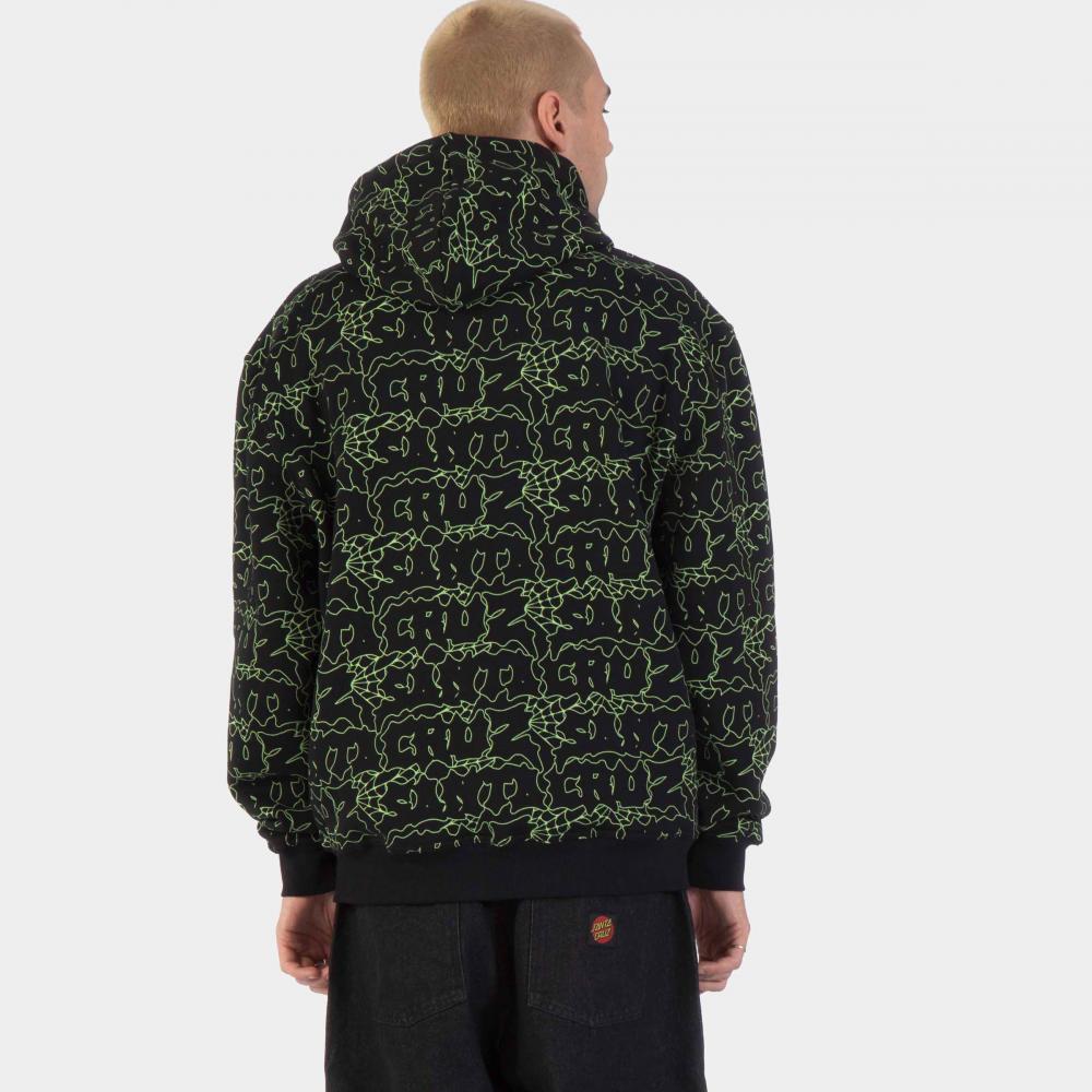 Sweat zippé à capuche Santa Cruz Punk Web Black / Green Web