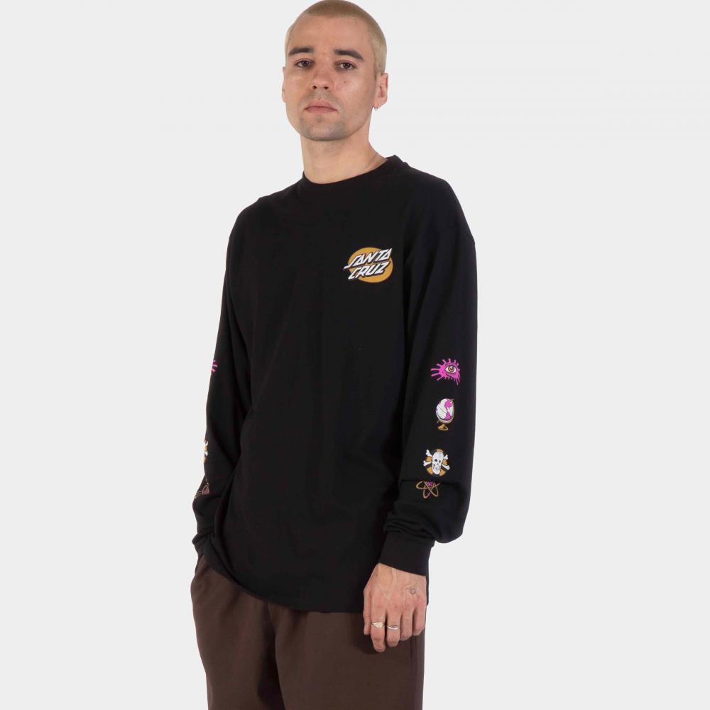 Tee-shirt manches longues Santa Cruz Knibbs Cryptic Black
