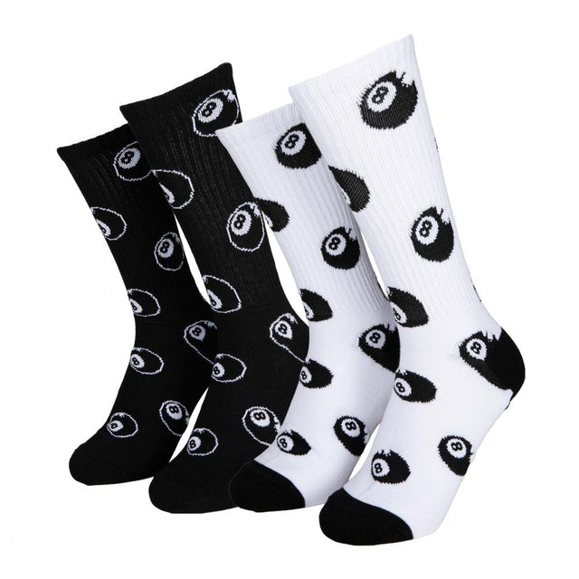 Chaussettes Santa Cruz Winkowski Eight Ballr (2pk) White & Black