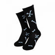 Chaussettes Santa Cruz Salba Bones Sock (2 Pack) Black & White