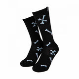 Chaussettes Santa Cruz Salba Bones Sock (2 Pack) Black & White