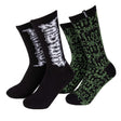 Chaussettes Santa Cruz Punk Web Socks (2 Pack) Black / Green Web
