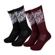 Chaussettes Santa Cruz Web Dot Socks (2 Pack) Black & Dark Plum