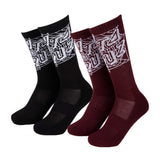Chaussettes Santa Cruz Web Dot Socks (2 Pack) Black & Dark Plum