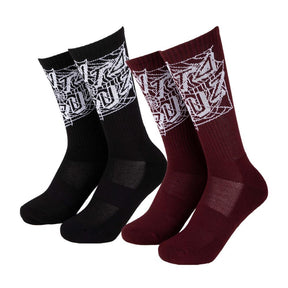 Chaussettes Santa Cruz Web Dot Socks (2 Pack) Black & Dark Plum