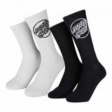 Chaussettes Santa Cruz Opus Dot Socks (2 pack) White & Black