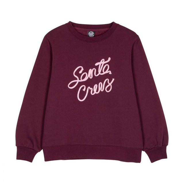 Sweat col rond femme Santa Cruz Ribbon Script Front Dark Cherry