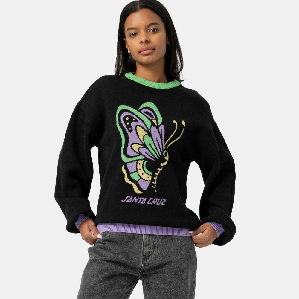 Pull femme Santa Cruz Field Butterfly Knit Black