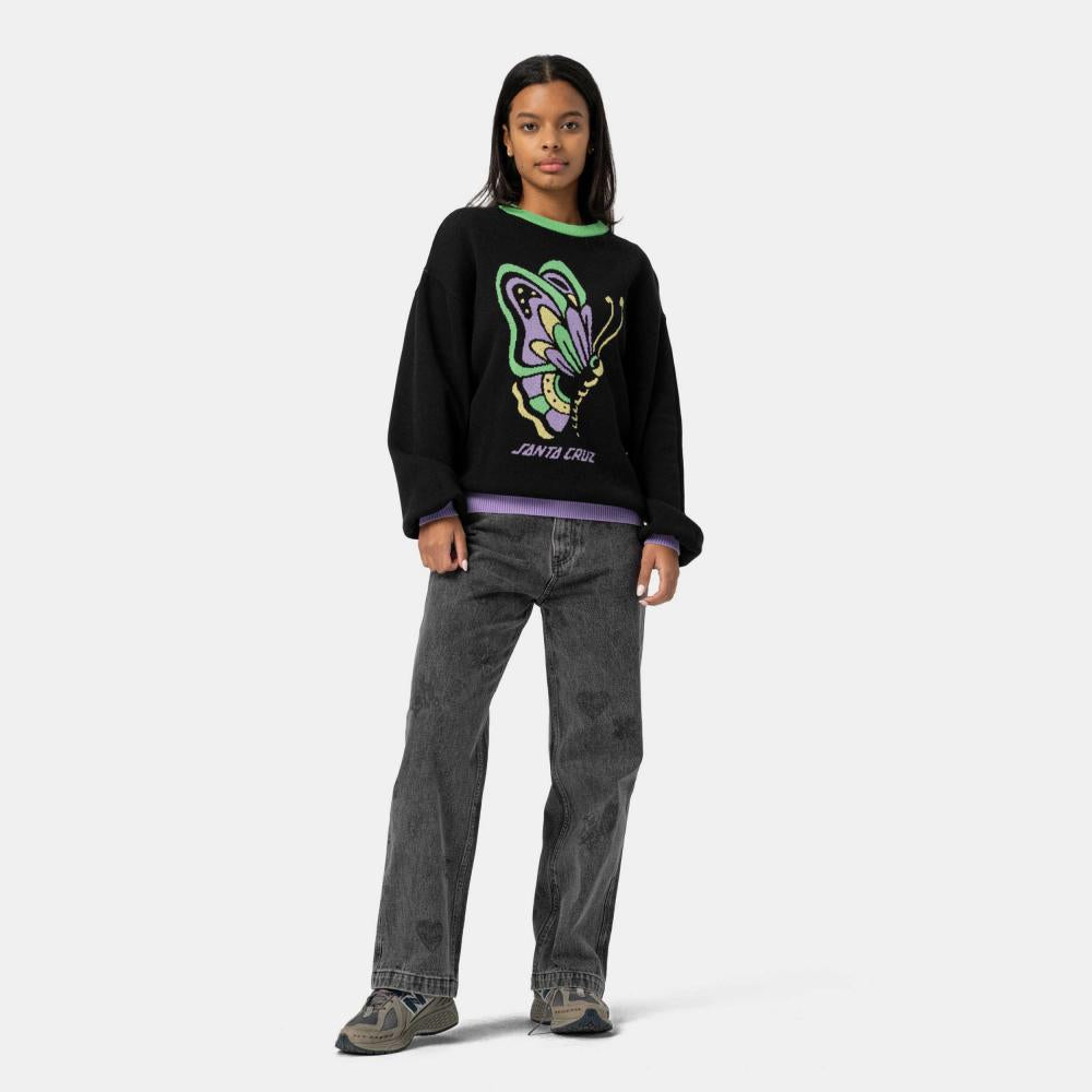 Pull femme Santa Cruz Field Butterfly Knit Black